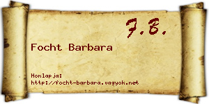 Focht Barbara névjegykártya